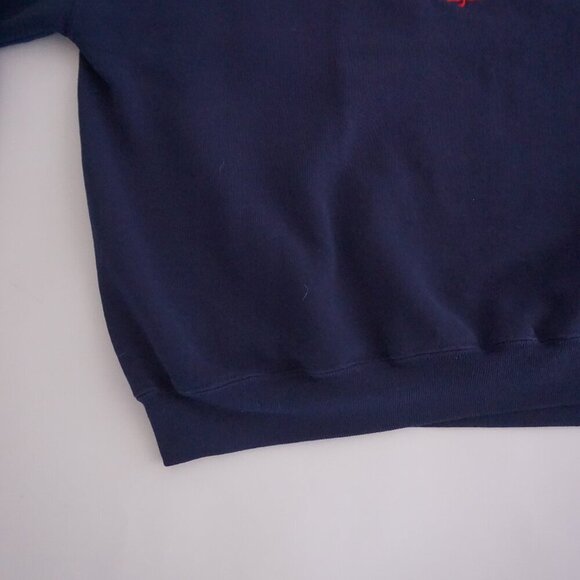 VTG '90S Russell Athletic Navy Red Laurier University Cotton Crewneck Sweater M - Picture 5 of 10
